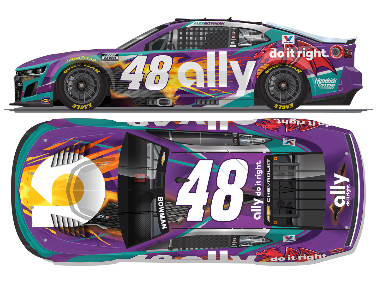 ALEX BOWMAN 2026 ALLY DRAGONS 1:24 ELITE DIECAST