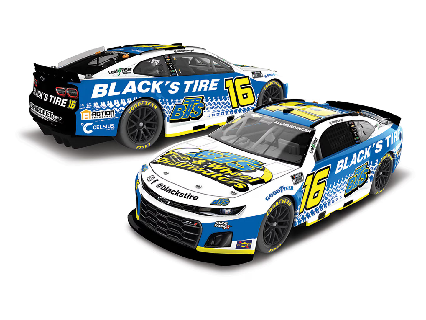 AJ ALLMENDINGER 2025 BLACK'S TIRE 1:24 ARC DIECAST