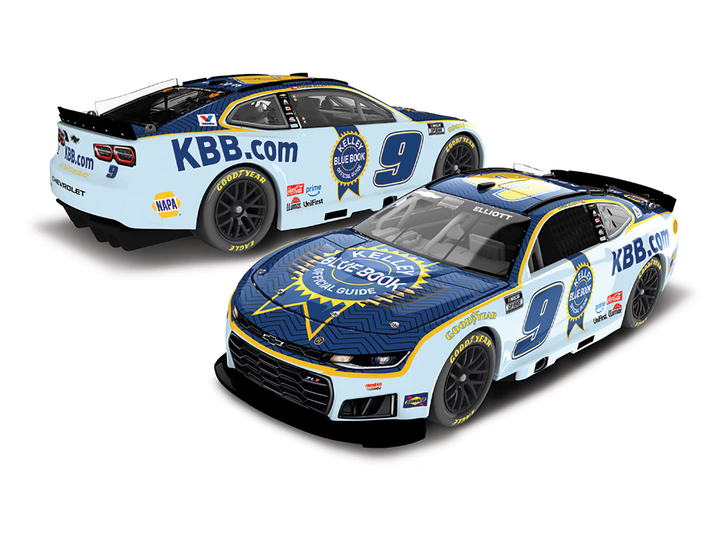 CHASE ELLIOTT 2026 KELLEY BLUE BOOK 1:24 COLOR CHROME ARC DIECAST