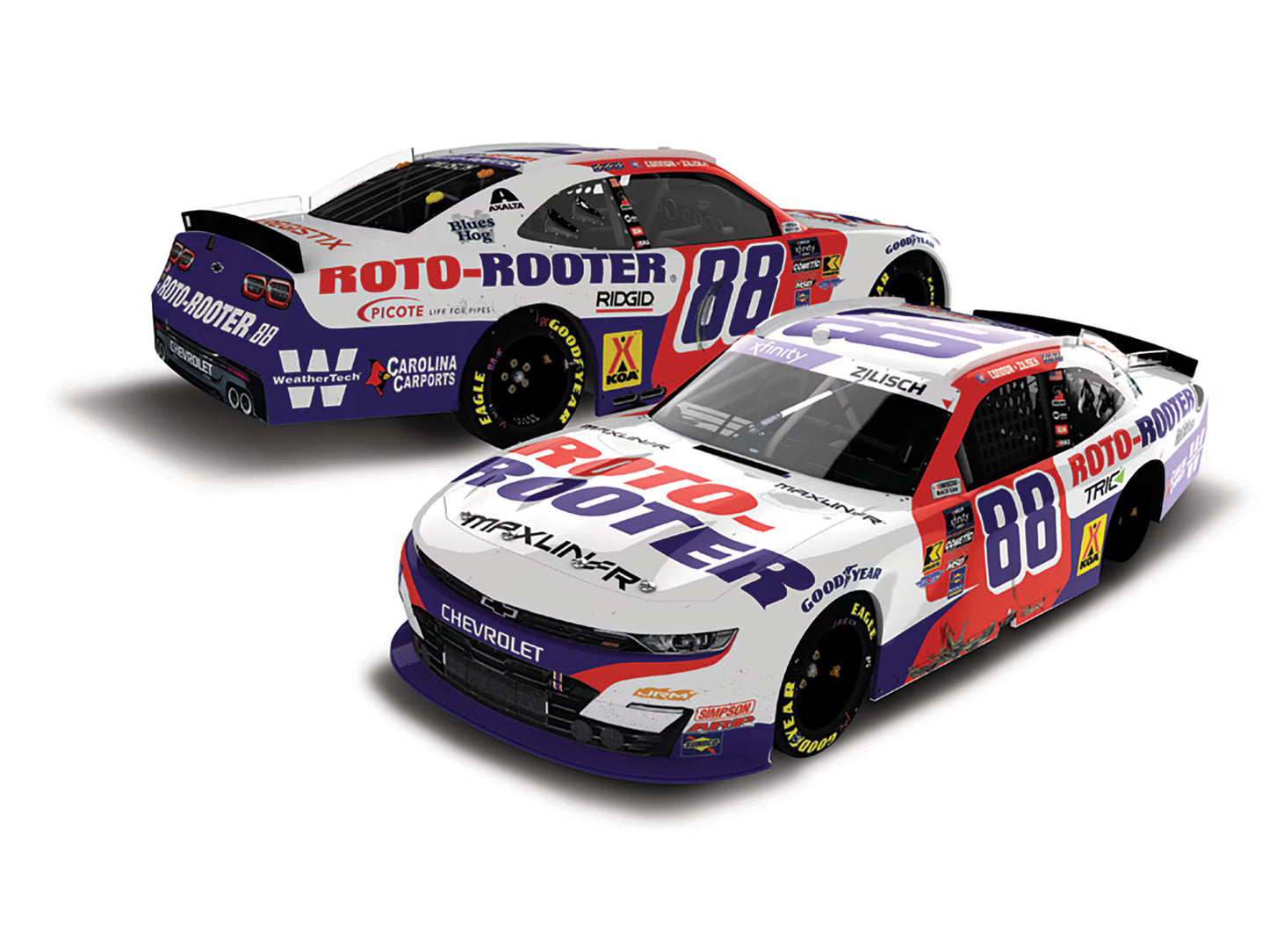 CONNOR ZILISCH 2025 ROTO-ROOTER SONOMA RACED WIN 1:24 AUTOGRAPHED ARC DIECAST