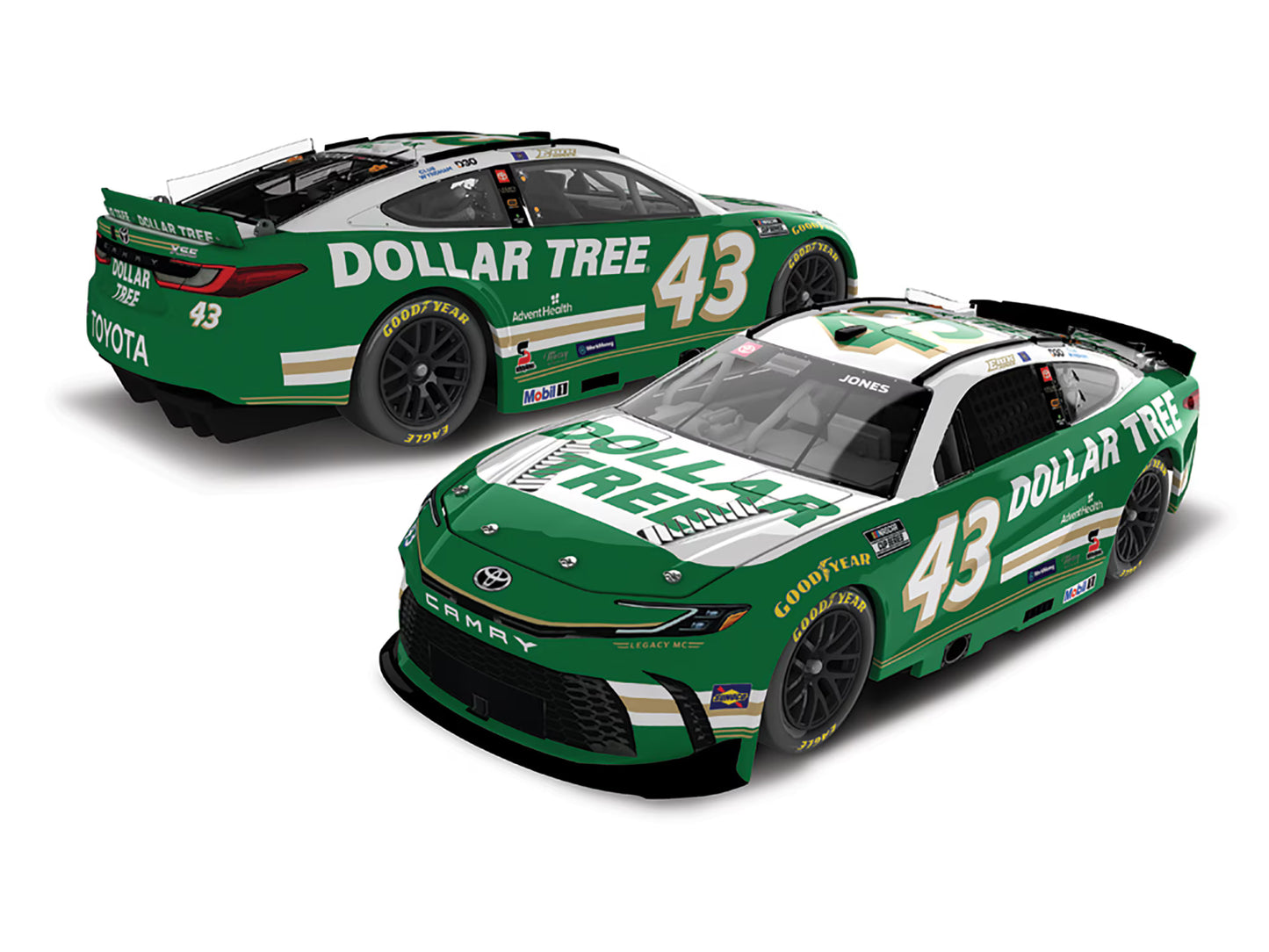 ERIK JONES 2026 DOLLAR TREE 1:24 COLOR CHROME ARC DIECAST