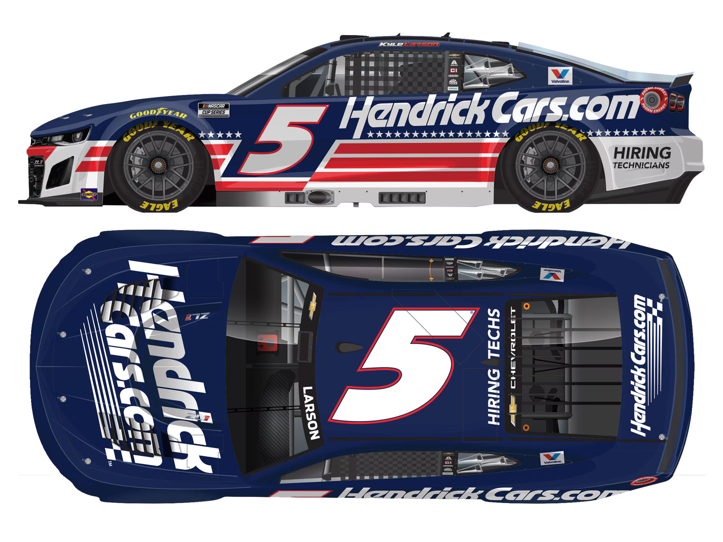 KYLE LARSON 2026 HENDRICKCARS.COM PATRIOTIC 1:24 ELITE DIECAST