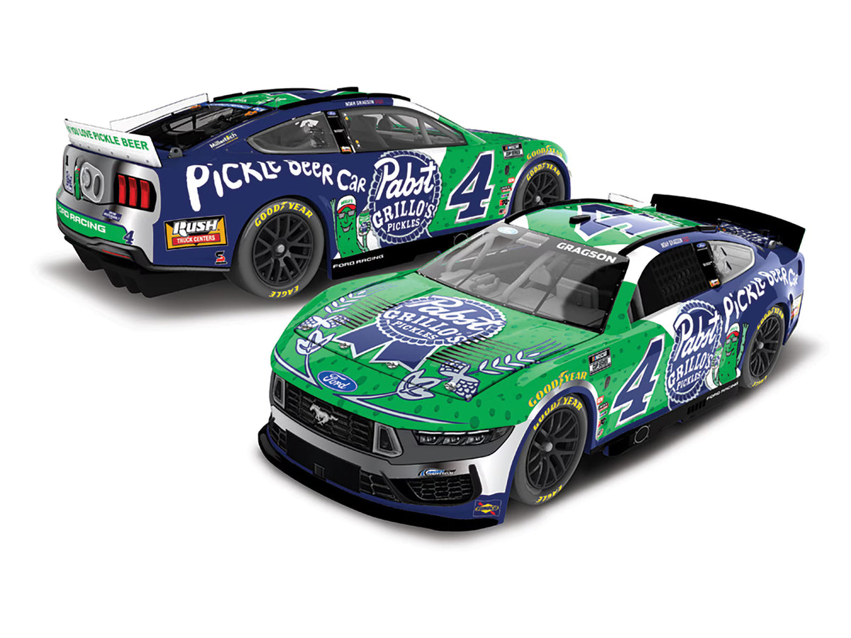 NOAH GRAGSON 2026 GRILLO'S PICKLES / PABST BLUE RIBBON 1:24 COLOR CHROME ARC DIECAST