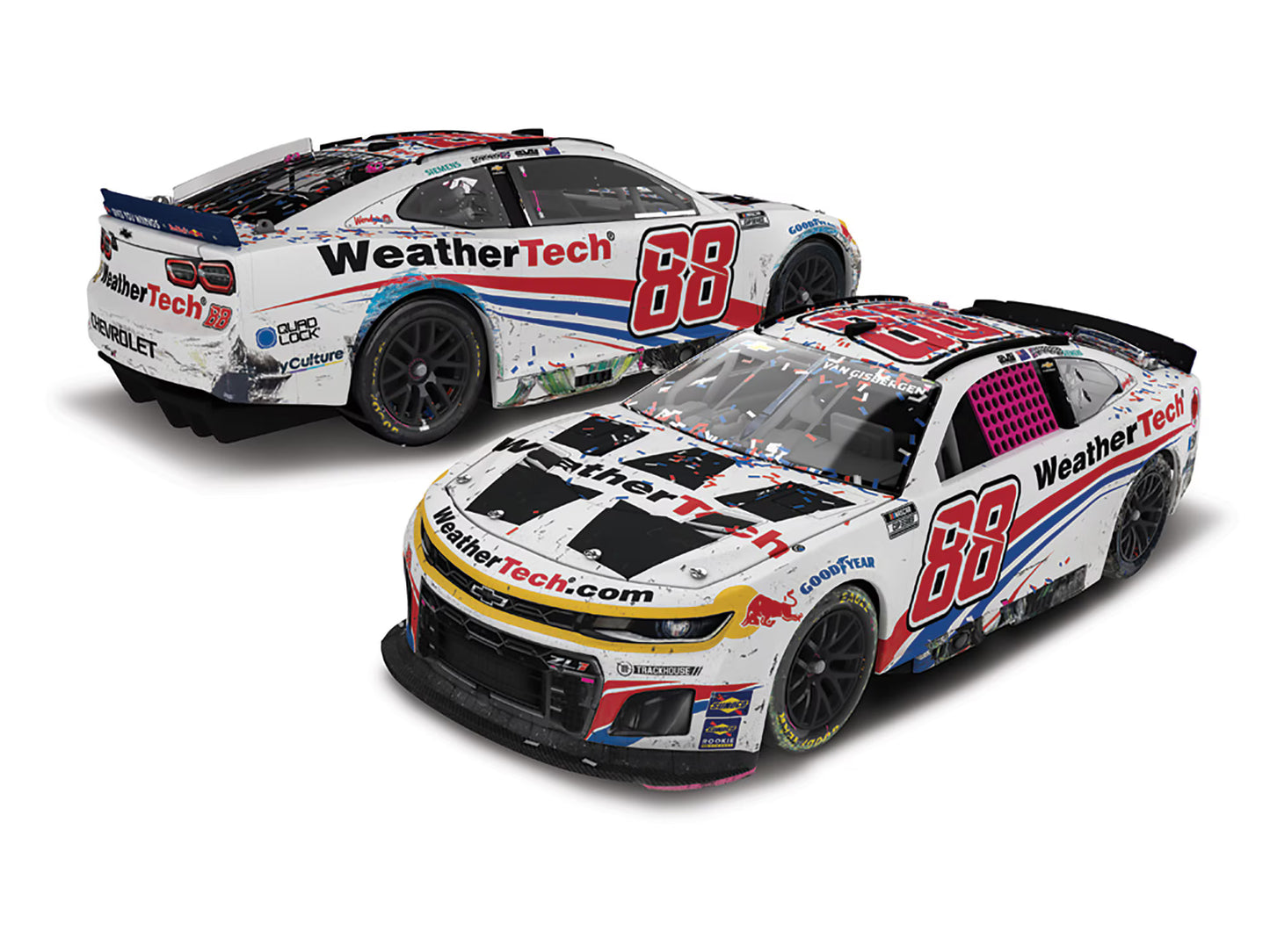 SHANE VAN GISBERGEN 2025 WEATHERTECH ROVAL RACED WIN 1:24 COLOR CHROME ARC DIECAST