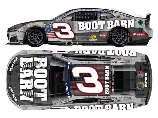 AUSTIN DILLON 2026 BOOT BARN PATRIOTIC 1:24 ELITE DIECAST