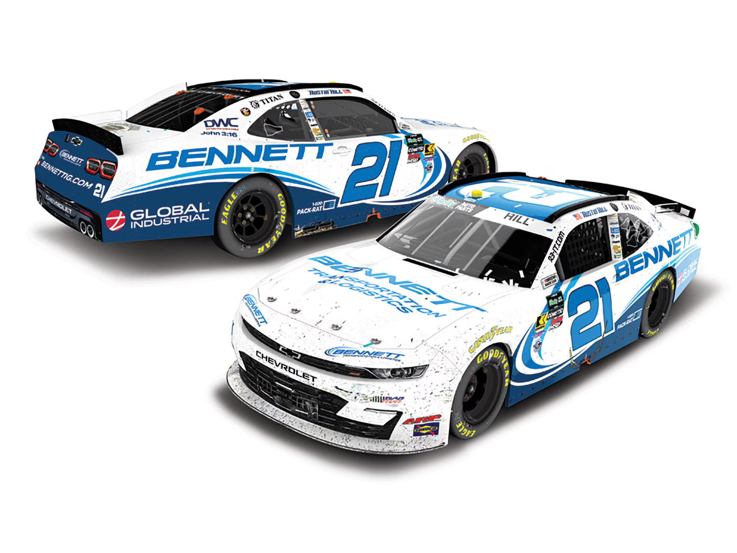 AUSTIN HILL 2026 BENNETT TRANSPORTATION DAYTONA RACED WIN 1:24 ARC DIECAST
