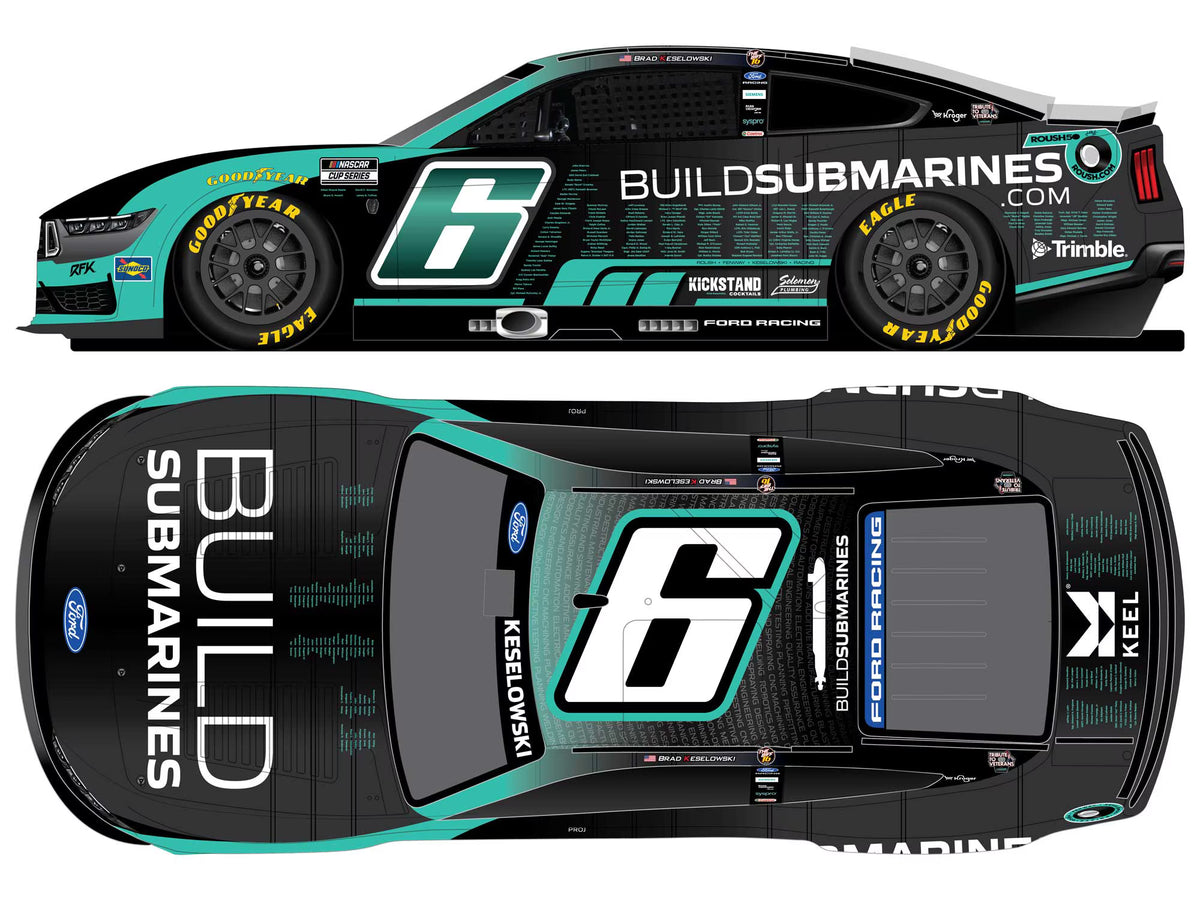 BRAD KESELOWSKI 2026 BUILDSUBMARINES.COM TRIBUTE TO VETERANS 1:64 ARC DIECAST