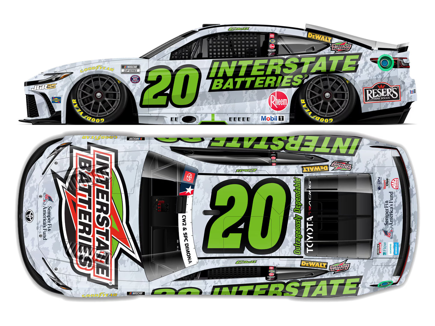 CHRISTOPHER BELL 2026 INTERSTATE BATTERIES SALUTES 1:24 ELITE DIECAST