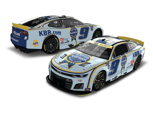 CHASE ELLIOTT 2025 KELLEY BLUE BOOK KANSAS RACED WIN 1:24 COLOR CHROME ARC DIECAST