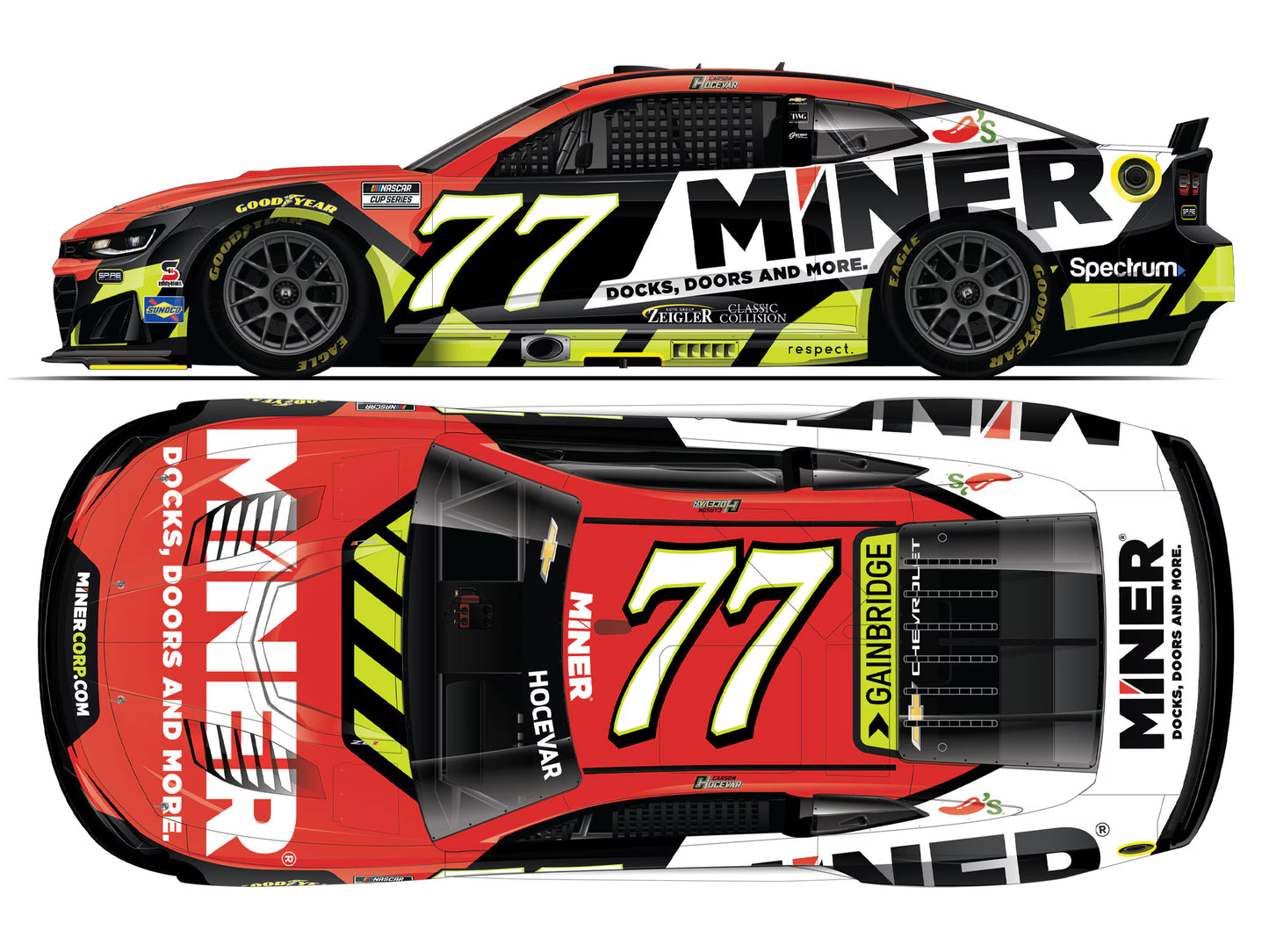 CARSON HOCEVAR 2026 MINER 1:24 COLOR CHROME ARC DIECAST
