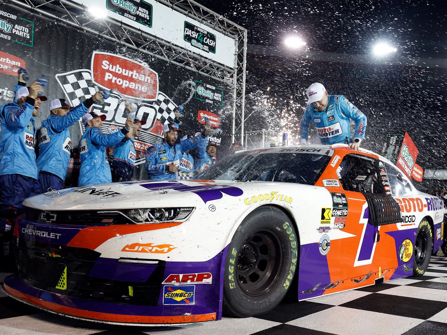 CONNOR ZILISCH 2026 ROTO-ROOTER BRISTOL RACE WIN 1:24 COLOR CHROME ARC DIECAST