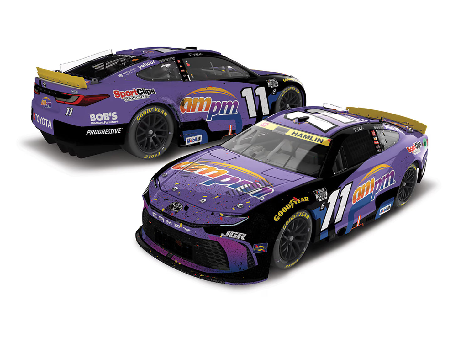 DENNY HAMLIN 2025 AMPM LAS VEGAS RACED WIN 1:64 ARC DIECAST