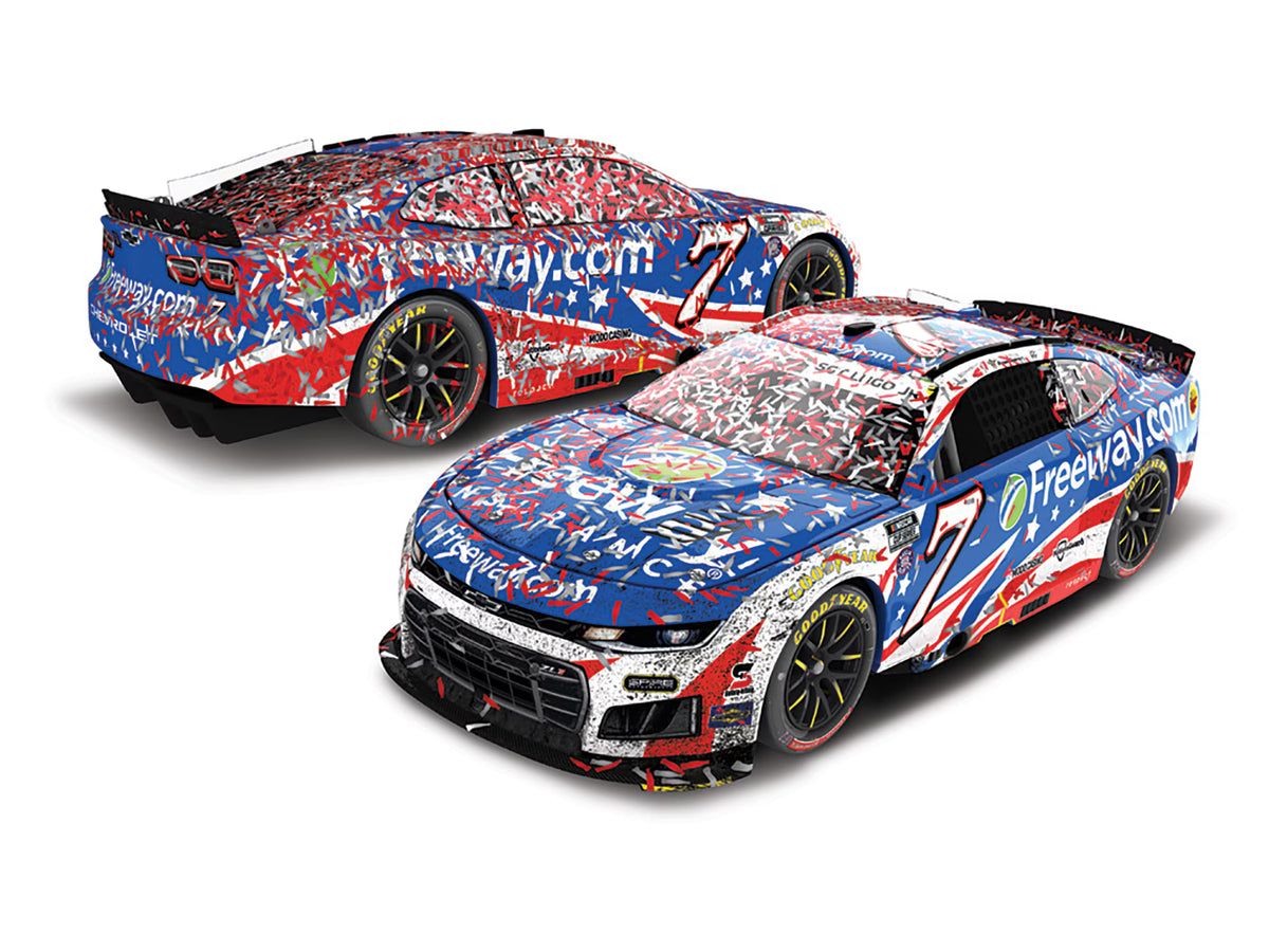 DANIEL SUAREZ 2026 FREEWAY INSURANCE PATRIOTIC COKE 600 RACED WIN 1:24 COLOR CHROME ARC DIECAST