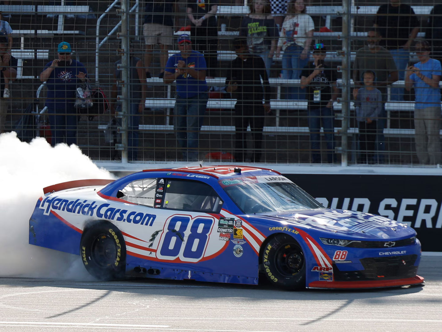KYLE LARSON 2026 HENDRICKCARS.COM TEXAS RACED WIN 1:24 COLOR CHROME ARC DIECAST