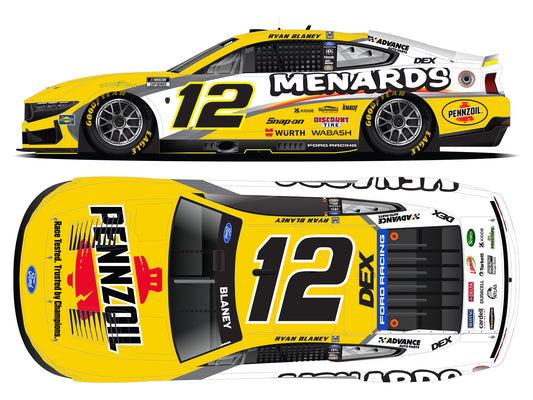 RYAN BLANEY 2026 MENARDS PENNZOIL 1:24 AUTOGRAPH ARC DIECAST