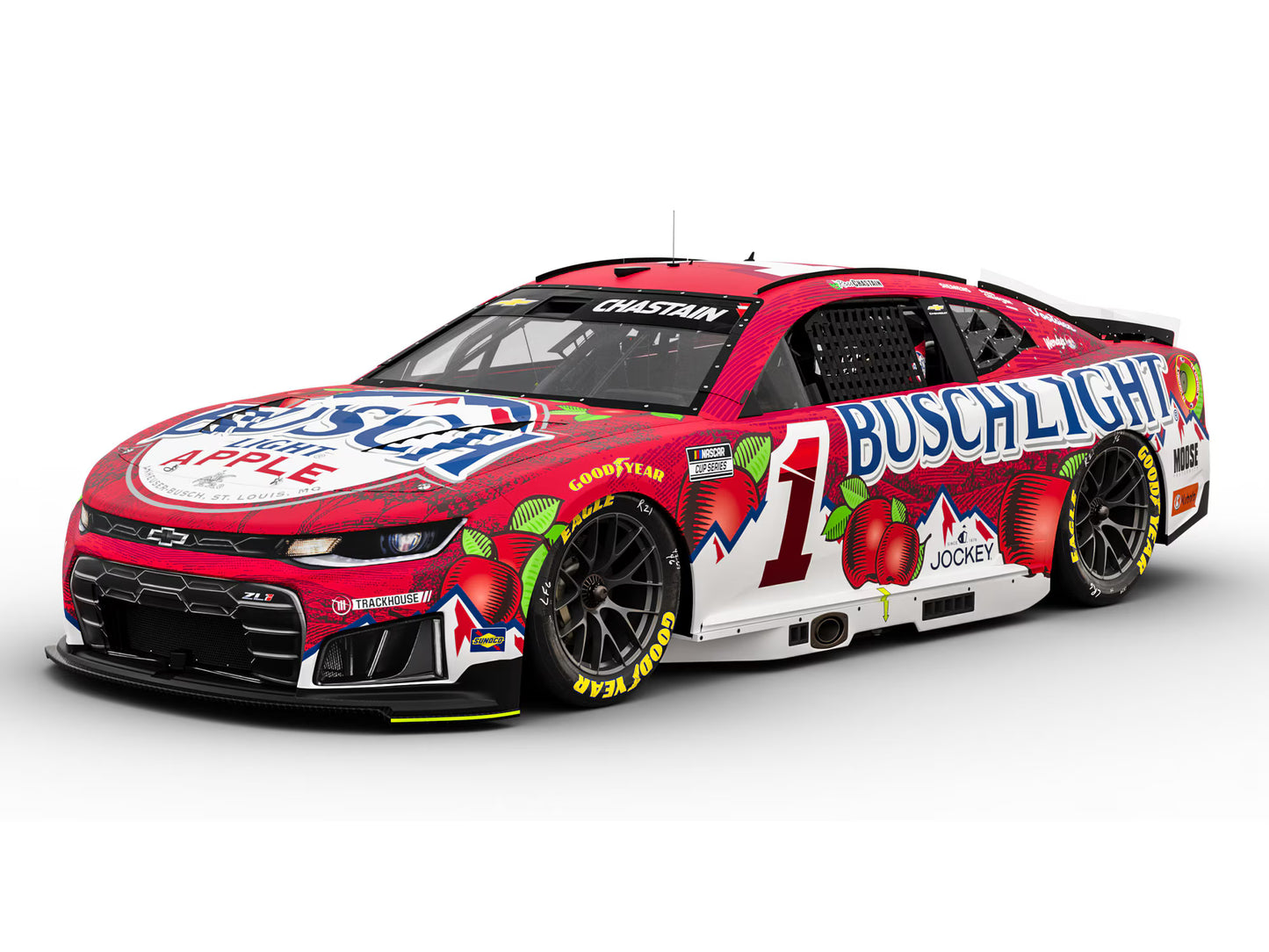 ROSS CHASTAIN 2026 BUSCH LIGHT APPLE 1:24 COLOR CHROME ARC DIECAST