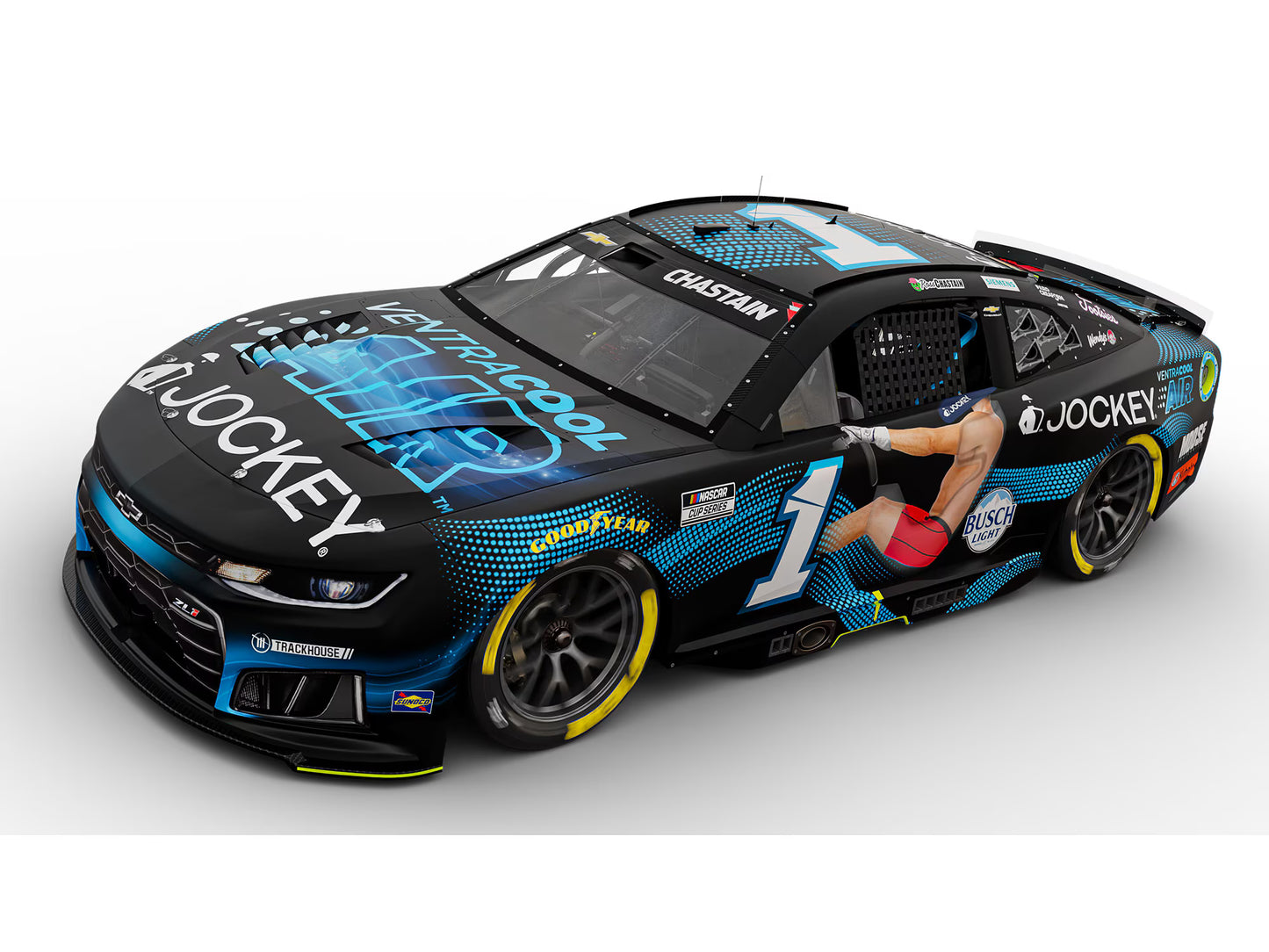 ROSS CHASTAIN 2026 JOCKEY VENTRACOOL AIR 1:24 COLOR CHROME ARC DIECAST